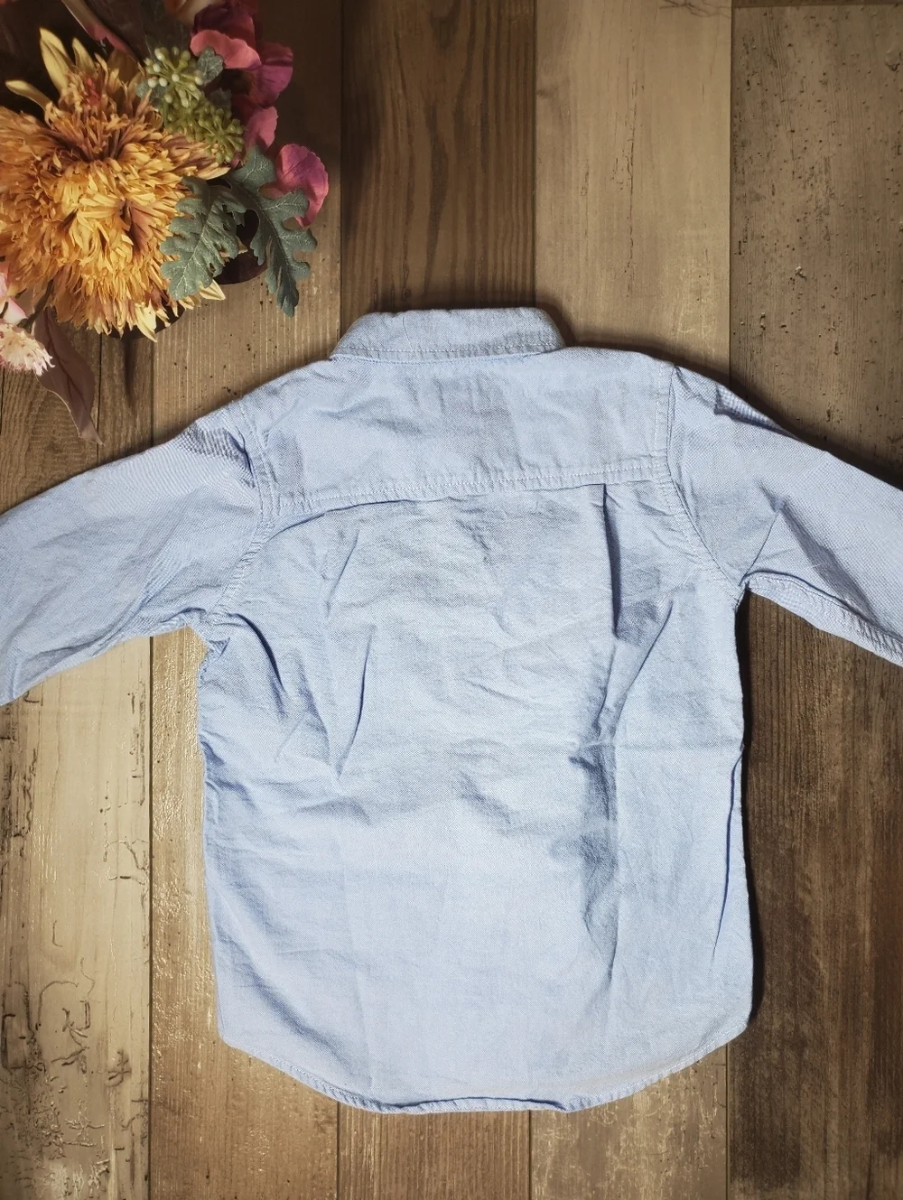 PLACE Blue Boys 100% Cotton Buttondown Dress Shirt Size 5/6 NWOT